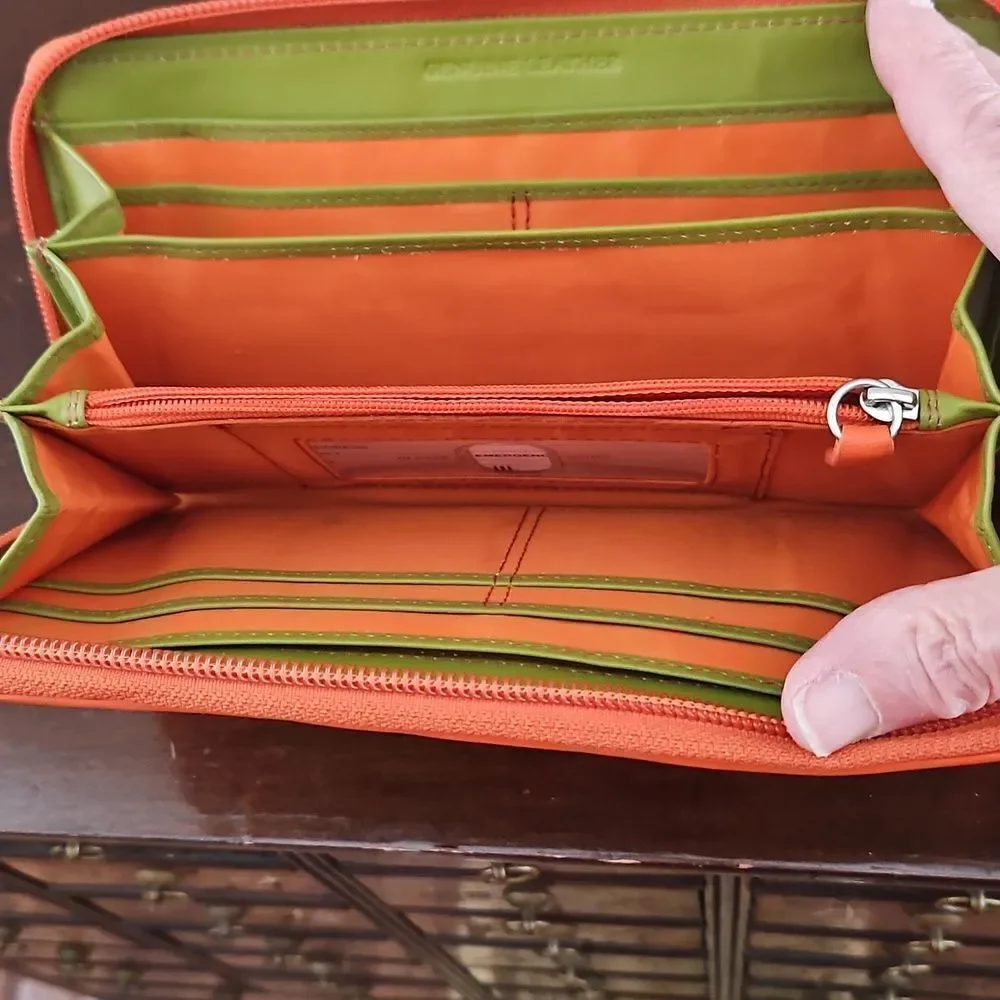 Striped Leather Wallet